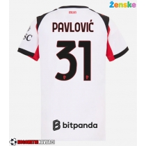 Ženske Nogometnih dresov AC Milan Strahinja Pavlovic #31 Gostujoči 2025-26 Kratki rokavi